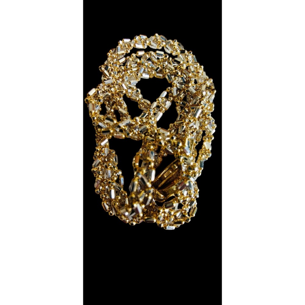 HJ Italy 18K Two Tone Gold 4mm Sparkle Chain Necklace 750 9.13g